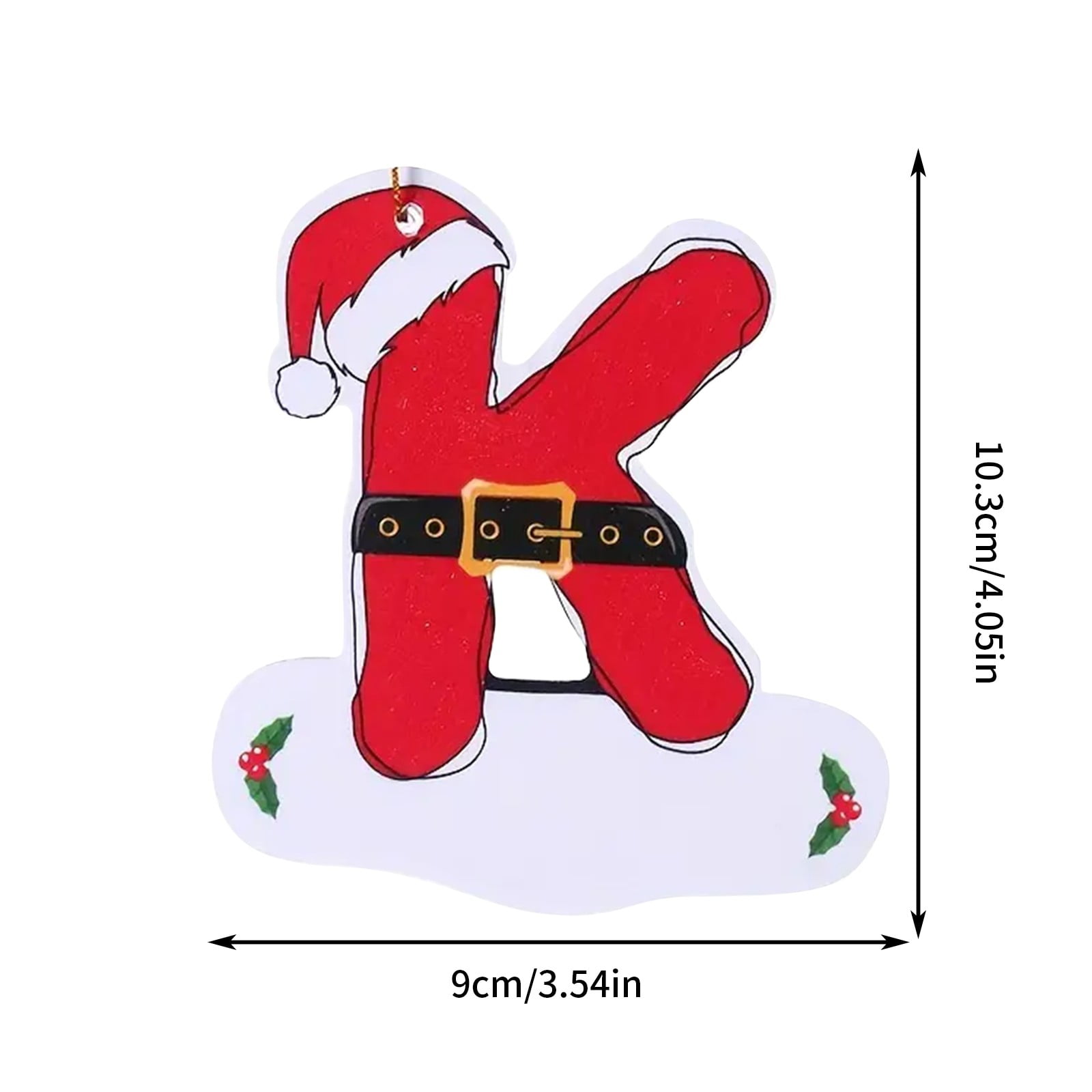 COFEST 26 Christmas 26 Letter Ornaments Red Wooden Christmas Tree