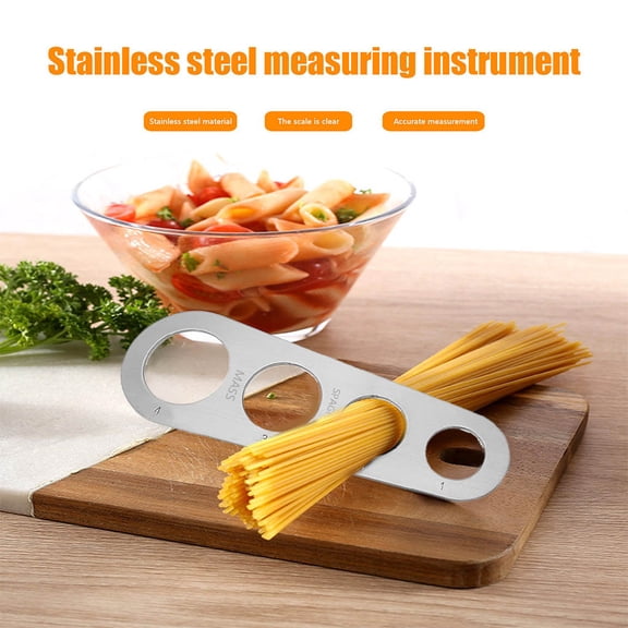 COFEST 4-Hole Stainless Steel Pasta Measuring Tool - Versatile Spaghetti Measuring Device for Perfect Portions - Easy to Clean & Store
