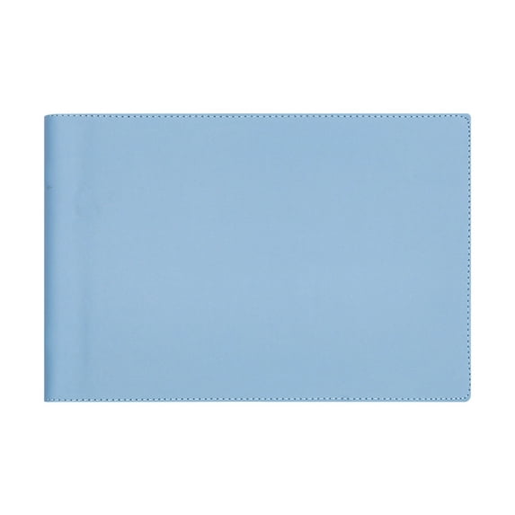 COFEST A4 Soft Binder Lateral Leather Face 6-hole Clip Binder Clasp Removable High Profile Horizontal Text Clip Housing Sky Blue