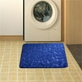 thumbnail image 1 of COFEST Bathroom Rugs Sets 2 Piece With Toilet Rugs U Shaped Enlarge Thicken Bath Mat Set With PVC Non Slip Rubber Backing Microfiber Shag Rug For Bathroom Decoration Light Blue, 1 of 3