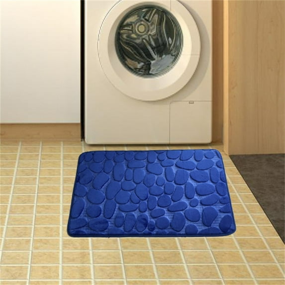 COFEST Bathroom Rugs Sets 2 Piece With Toilet Rugs U Shaped Enlarge Thicken Bath Mat Set With PVC Non Slip Rubber Backing Microfiber Shag Rug For Bathroom Decoration Light Blue
