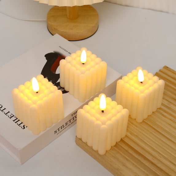 COFEST Battery Operated Candle 2024 New Shaped Candle Battery Operated Candle Cute Mini Suitable for Kids Flameless Candles Led Star Candle white