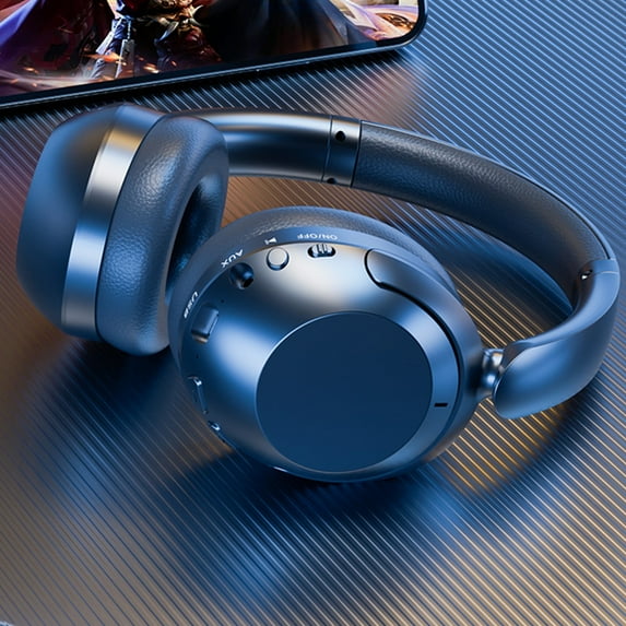 COFEST Bluetooth Headphones Over-Ear,Wireless Headphones With Microphone,Hifi Stereo Foldable Lightweight Headset For Cellphone & Pc Blue