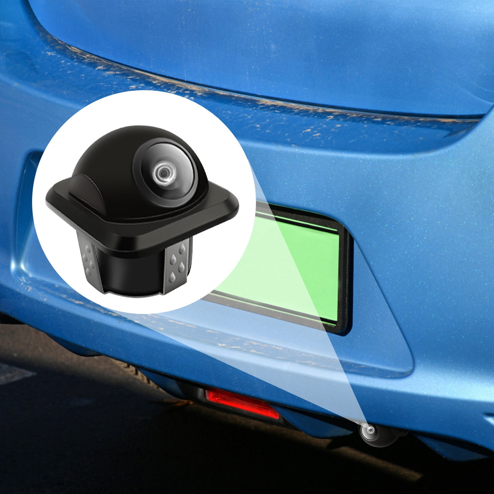 COFEST Car Camera Small Small Hat Shape HD Wide-Angle Fish Front View ...