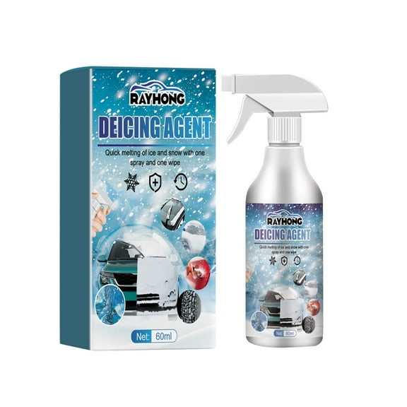 COFEST Car Defroster Deicer Spray,Auto Windshield Deicing Spray,Car Snow Melting Agent,Freezer Defrosting Spray,Ice Melting And Snow Removing Agent （60ml）,White,