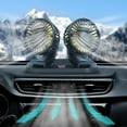 COFEST Car Energysaving Fan with 360° Adjustment, 12V Powerful Dual