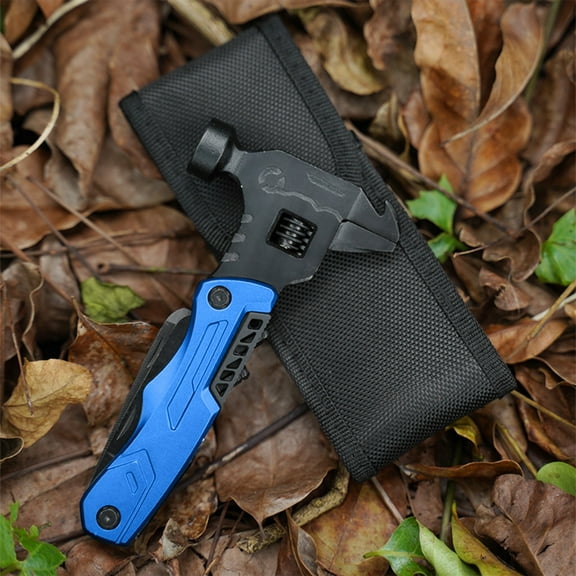 COFEST Car Mounted Portable Combination Tool for Outdoor Camping Repair Multifunctional Hammer Blue