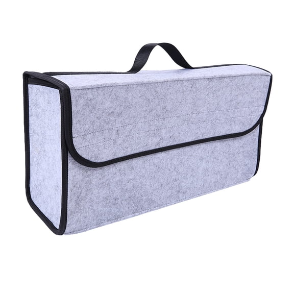 COFEST Car Trunk Organizer Collapsible Cargo Trunk Storage Organizer Nonwovens Folding Storage Box,Foldable Car Trunk,Foldable Storage Box For Car Use White