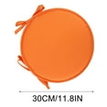 thumbnail image 1 of COFEST Chair Pads,Indoor Outdoor Chair Cushions Round Chair Cushions With Ties,Round Chair Pads For Dining Chairs Round Seat Cushion Garden Chair Cushions Set For Furnitu Orange 11.8In, 1 of 8
