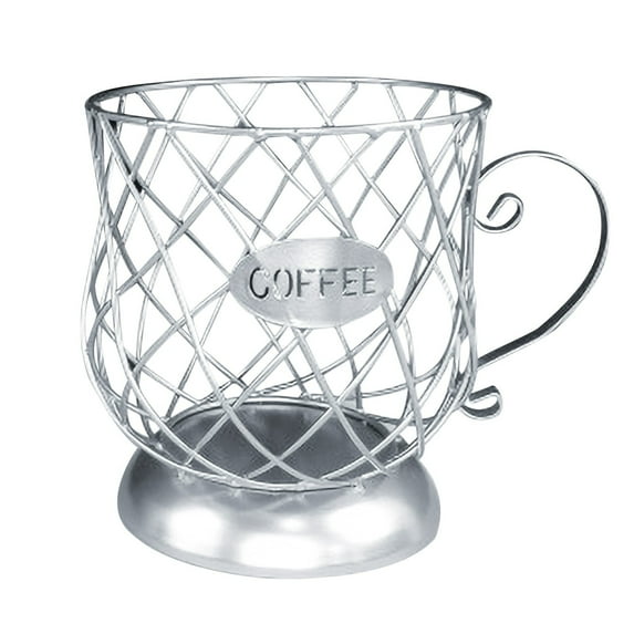 COFEST Coffee Pod Holder,K Cup Organizer,Large Capacity K Cup Holder Cup-Shaped Coffee Pod Holder Storage Rack For Counter Coffee Bar Silver