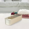 thumbnail image 1 of COFEST Colour Lingerie Drawer Organiser, Stackable Sock and Underwear Storage, Plastic Material 5 Compartments Box, Compact Size Wardrobe Organizer White, 1 of 9