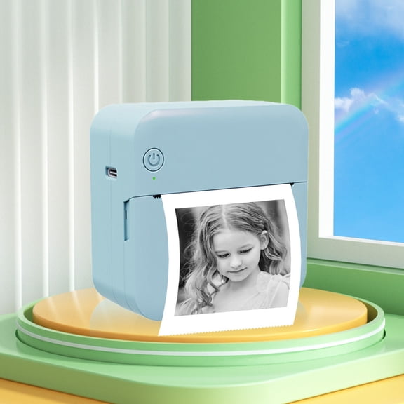 COFEST Compact Thermal Printer: Wireless Bluetooth Portable Note-Taking & Photo Printing Solution for Mobile Office and Learning on the Go Blue