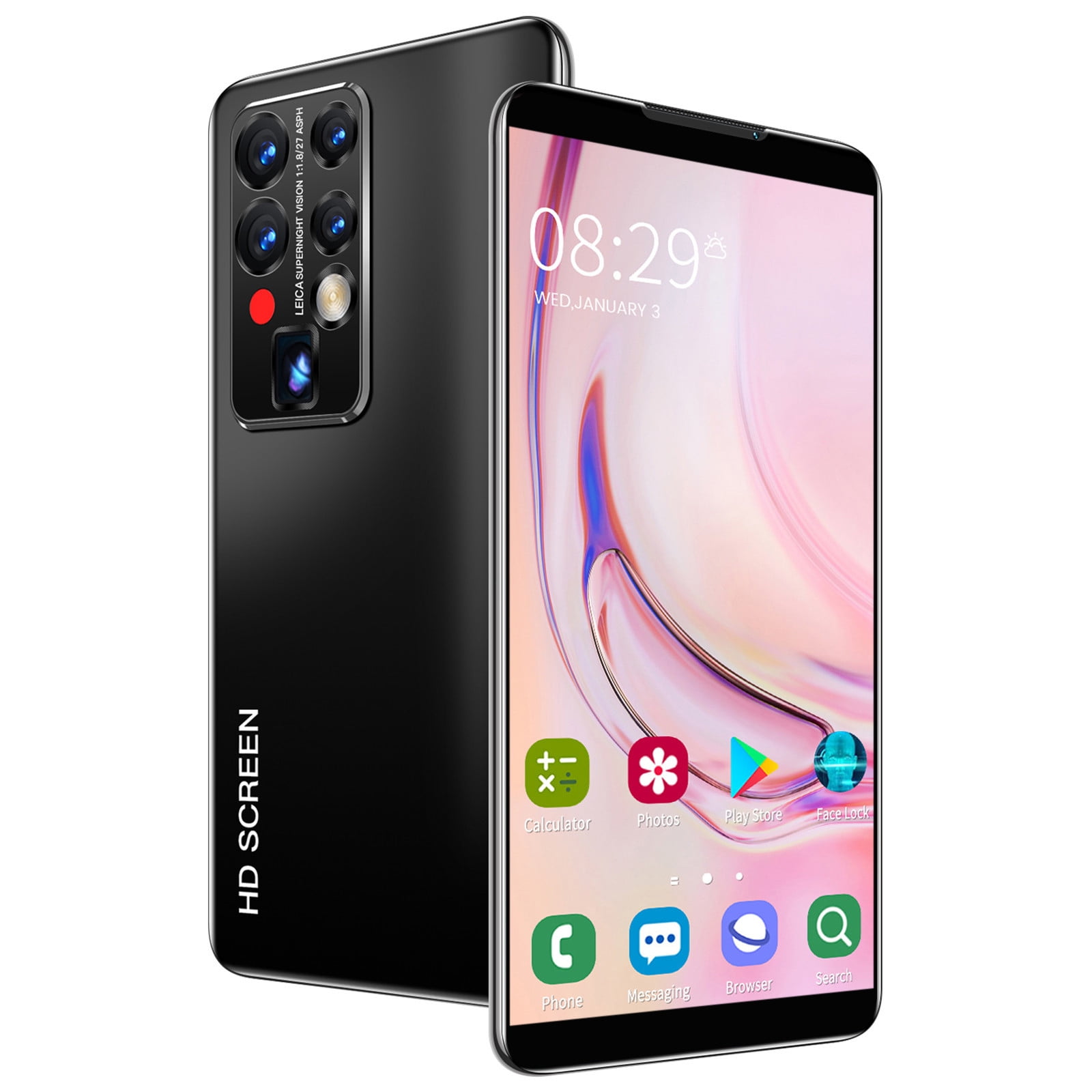 COFEST Computer & Office,Smart Phone,Android 8.1 Smartphone HD Full Screen Phone,Dual SIM Unlocked Smart Phone,1G RAM+16GB ROM,6.1 Inch Cellphones Mobile Phones,Black,
