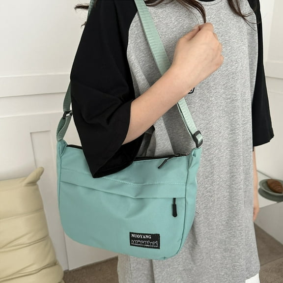COFEST Crossbody Bag for Women,Nylon Shoulder Purse Handbag Messenger Bag,Single Shoulder Underarm Bag Large Capacity Handbag For Ladies Green