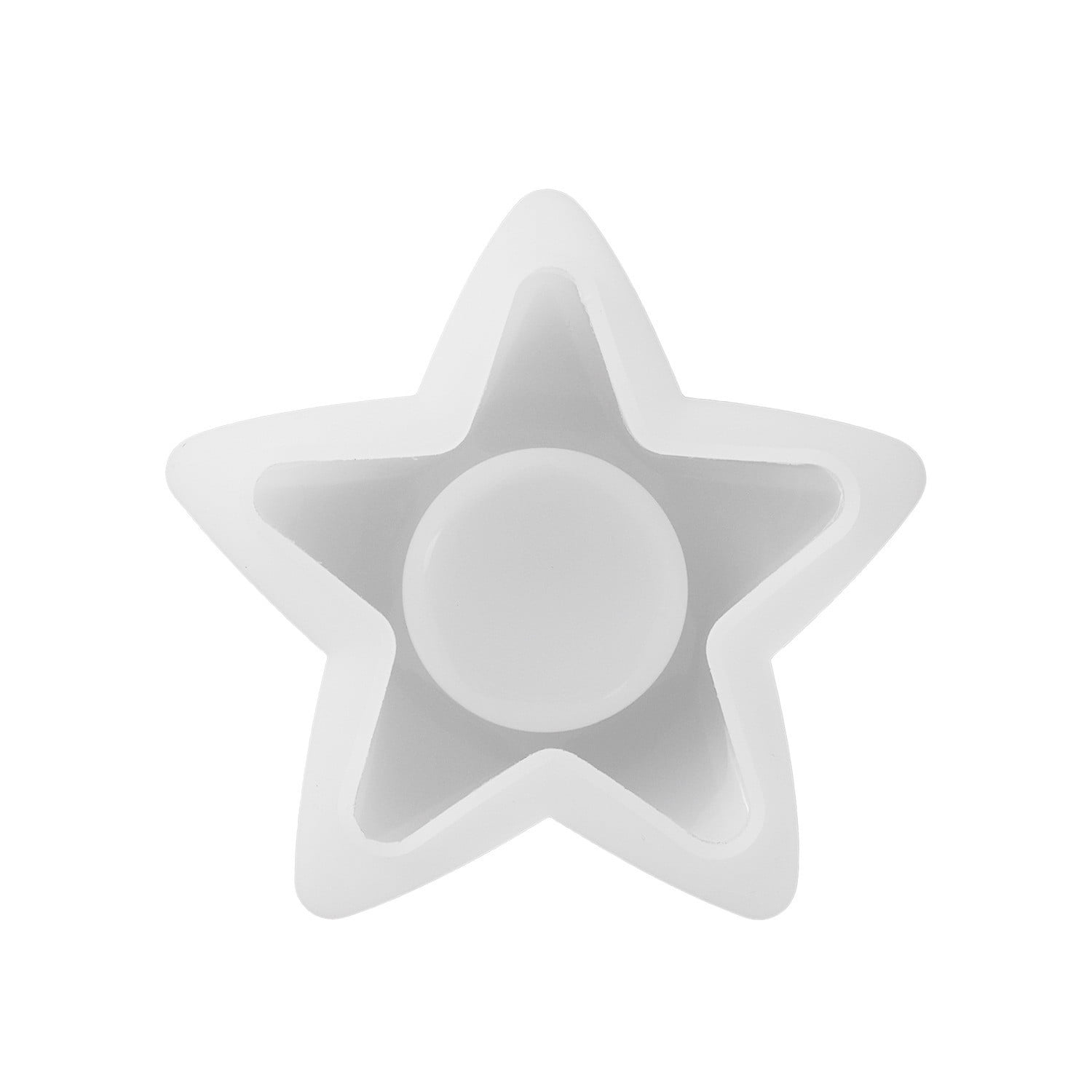 COFEST DIY Adhesive Resin Pentagonal Star Candlestick Mould, Heart
