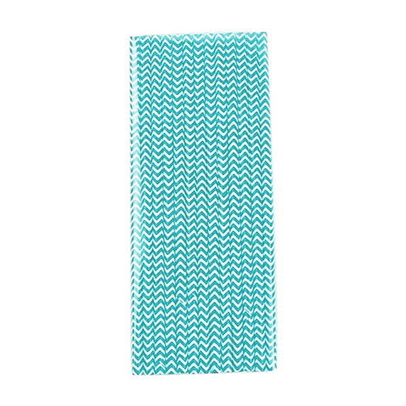 COFEST Eco-friendly Colored Wave Paper Straws, Party Bright Wave Paper Drinking Straws, Naturally Degradable Decorative Straws, Safe and Sturdy Wave Pattern Party Straws Blue