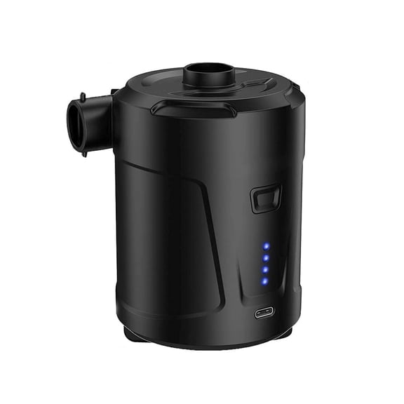 COFEST Electric Pump Portable For Inflatable,Battery Powered USB Rechargeable Mini Mattress Pump,With 3 Nozzle For Pool Floats Mattress Vacuum Storage Black
