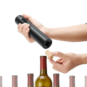 COFEST Electric Wine Opener Battery Operated Bottle Openers Reusable Wine Corkscrew for Kitchen Home Bar Restaurant black