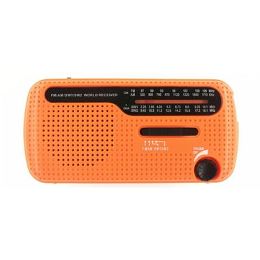 COFEST Electronics Gadgets,AM/FM/SW Radio,Hand Crank Portable Survival Emergency Radio,Rechargeable Battery Power Bank USB Cellphone Charger,Camping Flashlight Lantern,Alarm,Orange,