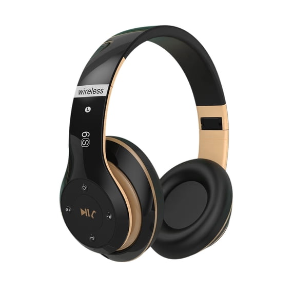 COFEST Electronics Gadgets,Headworn Bluetooth Earphones,Wireless Stereo Earphone Card,Radio Call Function,Business Earphones Gold