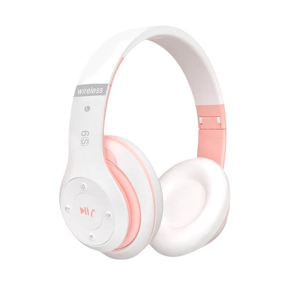 COFEST Electronics Gadgets,Headworn Bluetooth Earphones,Wireless Stereo Earphone Card,Radio Call Function,Business Earphones Pink