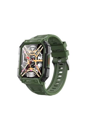 Electronics Gadgets,Outdoor Three Prevention Metal Frame Bluetooth Call Sports Bracelet 2.1 Inch High-definition Display Smart Watch,Army Green,