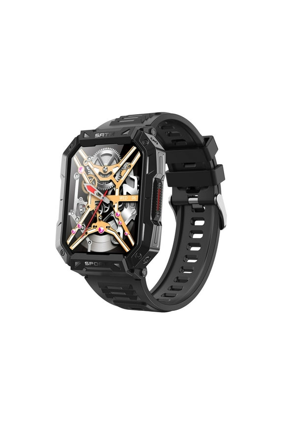 Electronics Gadgets,Outdoor Three Prevention Metal Frame Bluetooth Call Sports Bracelet 2.1 Inch High-definition Display Smart Watch,Black,