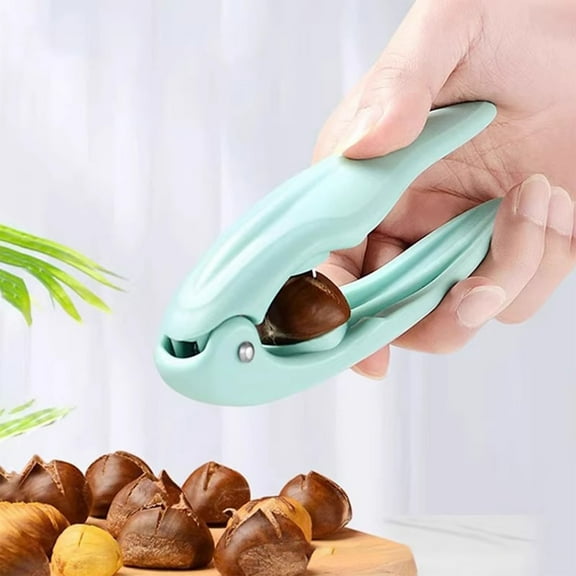 COFEST Ergonomic Chestnut Opener Clip - Peeler Scissors for Easy Cutting of Sweet Chestnut and Walnut Shells, Safe and Durable Household tool, Portable and Lightweight, 15X10cm Green