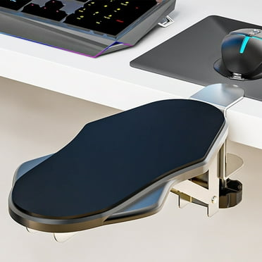 COFEST Ergonomics Desk Extender Tray, Table Mount Arm Wrist Relaxing Shelf, 90° Foldable Elbow Arm Support, Clamp On Computer Arm Relaxing for Desk, for Office Home Black
