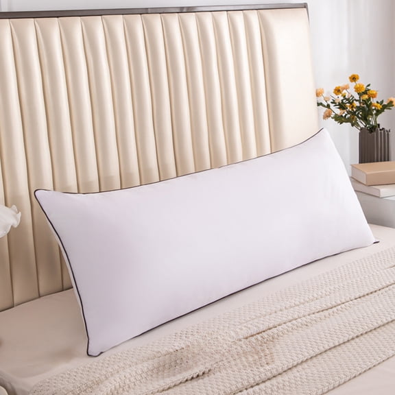 COFEST Down 1 Meter Soft Sleeping Pillow Cushion - Large Size for Bedding, Sofa, and Floor Use, White Polyester, Easy to Clean (1 Pc)