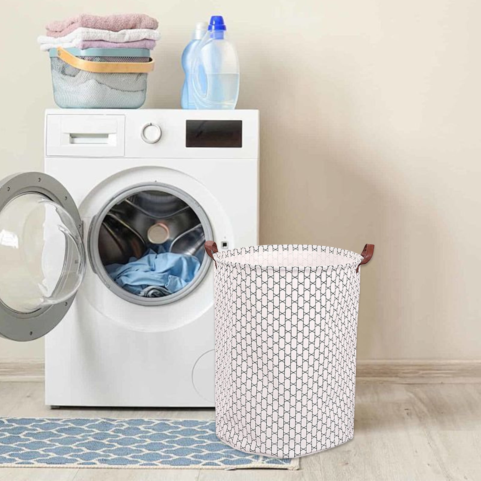 COFEST Fabric Cotton and Linen Storage Bucket Clothes Toys Shoes and ...