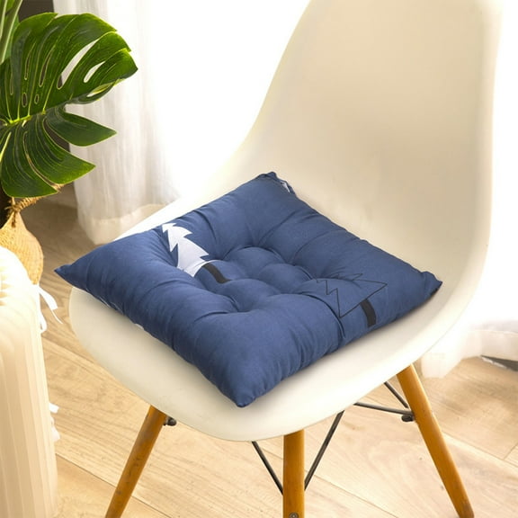 COFEST Four Seasons Universal Household Seat Cushion, Ergonomic Chair Seat Cushion Tatami Butt Pad, Multi-Purpose Floor Cushion for Indoor & Outdoor, Soft Polyester Memory Foam Seat Cushion Blue