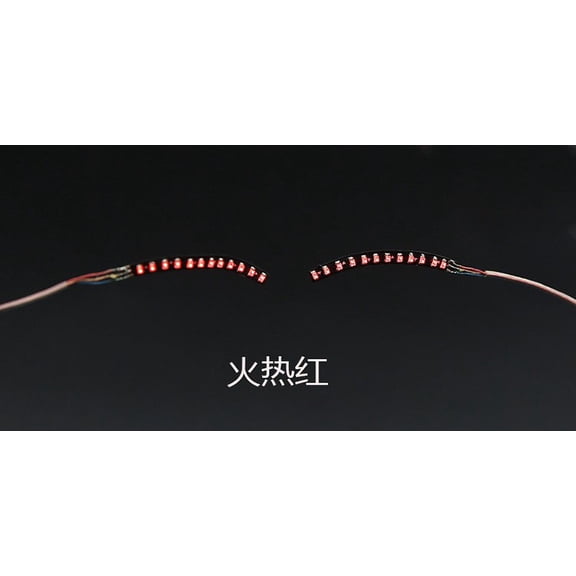 COFEST Halloween LED Lighted False Eyelashes Luminous Glowing Makeup Strip Lashes Lamp Double Eyelid Sticker Club Bar Dance Party Cosmetic Accssories LED Light False E Red