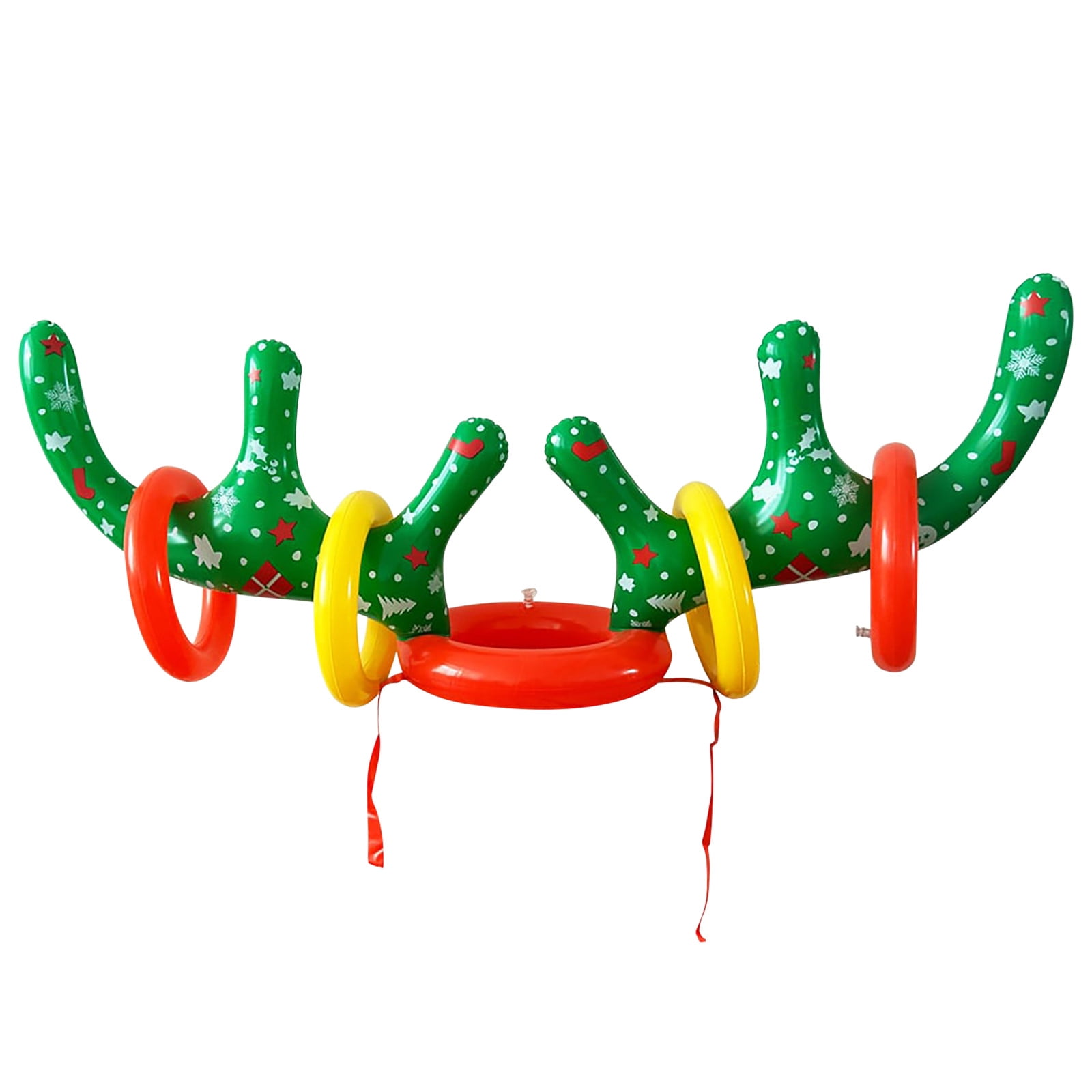 COFEST Home Decoration,Christmas Inflatable Reindeer Antler Ring Toss