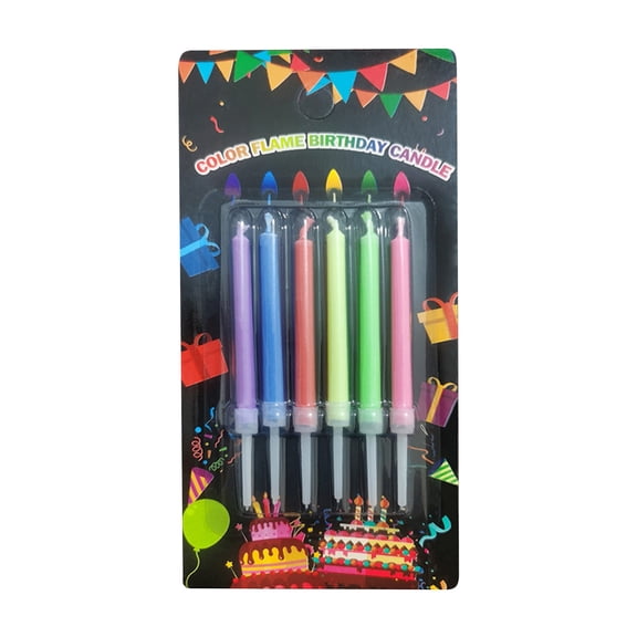 COFEST Home Decoration,Colorful Flame Birthday Candles-Party Cake Candles that Create Cool and Eye-catching Colored Flames for Indoor and Outdoor,C,