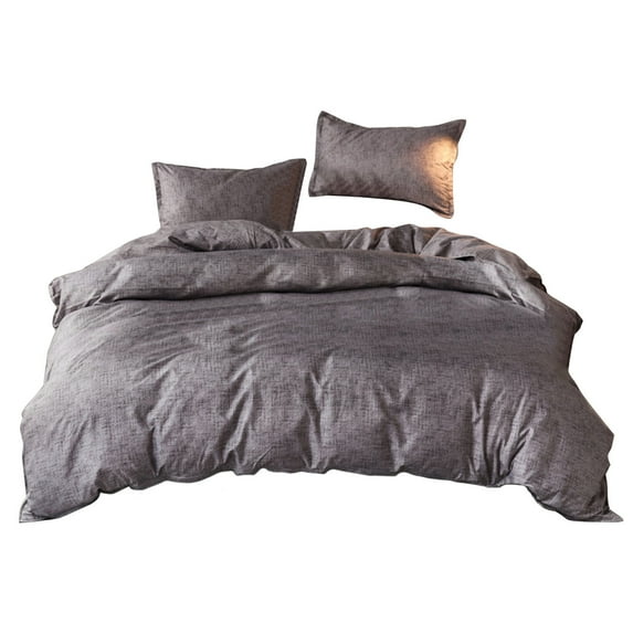 COFEST Duvet Cover Single Size, Duvet Cover Set with Buttons Closure, Ultra Soft Washed Microfiber Bedding Comforter Cover with 2 Pillowcases for All Season Gray