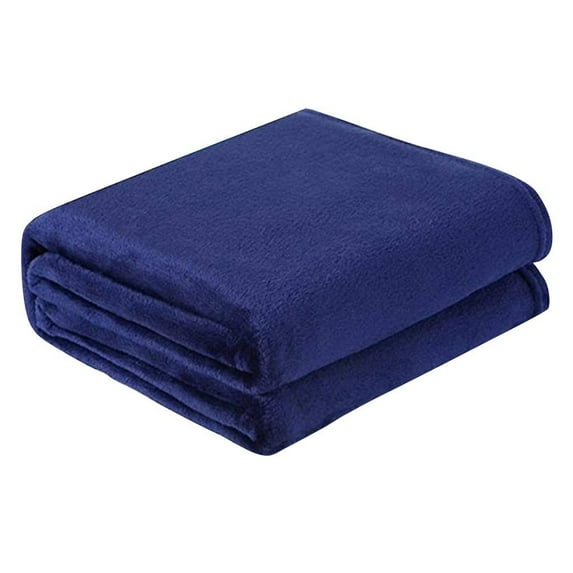 COFEST Home Decoration,Fleece Blanket Queen Size-Fleece Bed Blanket-All Season Warm Lightweight Super Soft Throw Blanket-Hotel Quality-Plush Blanket For Couch,39.4*55.1In,Navy,