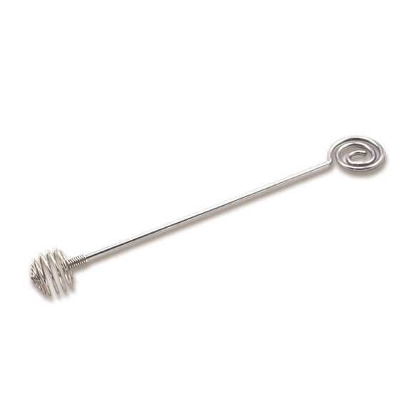 COFEST Home Decoration,Stainless Steel Honey Stick Dippers Spoon Stirring Bar Swizzle Sticks for Serving Syrups,Frosting,Melted Chocolate,Silver,