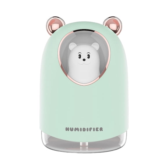 COFEST Home essentials,Cute Pet Humidifier Mini Household Small Hydrating Aaromatherapy Car Bear Usb Humidifier,Green,