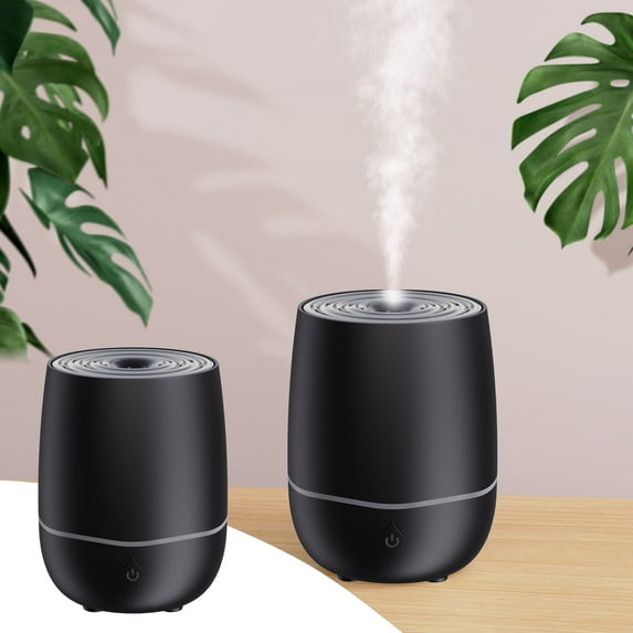 COFEST Humidifier, Portable-Noiseless Aroma Diffuser for Home, Office Or Yoga Essential Oil Diffuser with No-Water Auto-Off Protection Black