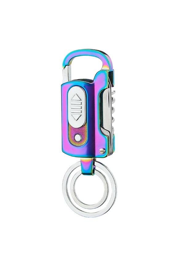 Keychain Lighter,Electronic Rechargeable Lighter,Electric Lighter,Rechargeable Lighter Outdoor Windproof,Purple,