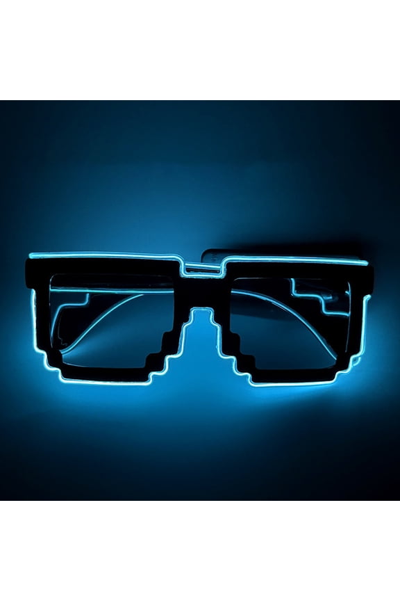 LED Meme Sunglasses, Cool Style Luminous Glasses, Funny Thug Life Glasses Toy, Light-Up Gaming Accessory A