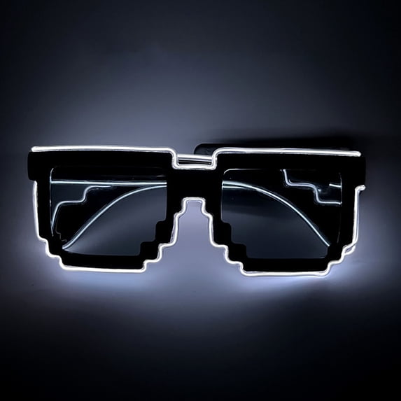 COFEST LED Meme Sunglasses, Cool Style Luminous Glasses, Funny Thug Life Glasses Toy, Light-Up Gaming Accessory C