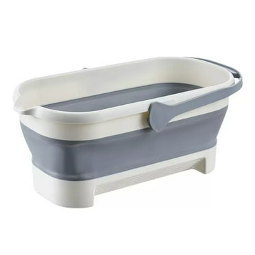 COFEST Large Collapsible Mop Bucket Collapsible Bucket 4.2Gallon(17L) With Handle For House Cleaning,Space Saving Outdoor Multiuse Foldable Water Pail For Camping Gray
