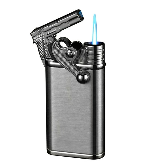 COFEST Lighter,Double Flame Lighter Direct Charging Open Flame Conversion Lighter Black A