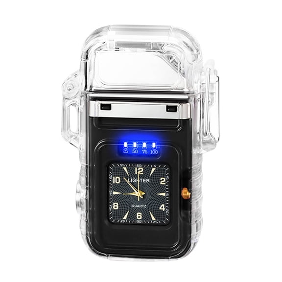 COFEST Lighter,Outdoor Waterproof Cob Lamp Electronics Cigarettes Lighter Optional Rotation Telescopic Pulses Dual Arcs Aromatherapy Igniter B