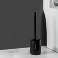 thumbnail image 1 of COFEST Long Handle Toilet Brush with Hard Bristles Modern Bathroom Cleaning Bowl Brush Kit Compact Toilet Cleaner Brush for Efficient Cleaning Ergonomic Toilet Brush with Thickened Base Black, 1 of 9