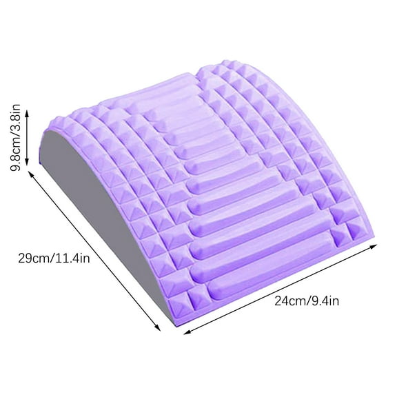 COFEST Lumbar Relaxer Lumbar Stretch Massage Relaxation Spine Correction Extension Assisted Lumbar Backrest Purple
