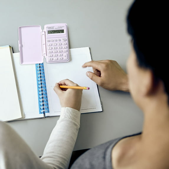 COFEST Mini Scientific Calculator High Beauty Student Candy Color Computer Small Portable Flip Counter Office Supplies D