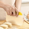 thumbnail image 1 of COFEST Multifunctional Dough Scraper with Measuring Marks Flexible Bowl Scraper for Baking and Pastry Food-Safe Plastic Dough Cutter for Kitchen PP Material Pizza Cutter with Hook Storage Yellow, 1 of 8